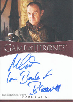 Mark Gatiss Quantity Range: 10-25 Dual/Inscription Autograph card