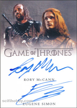 Rory McCann and Eugene Simon Dual/Inscription Autograph card