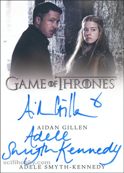 Aidan Gillen and Adele Smyth-Kennedy Dual/Inscription Autograph card