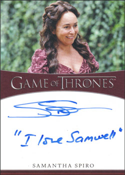 Samantha Spiro Quantity: 1 Dual/Inscription Autograph card