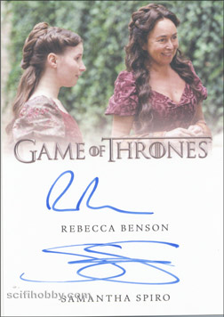 Samantha Spiro and Rebecca Benson Dual/Inscription Autograph card