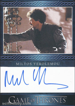 Miltos Yerolemou as Syrio Forel Other Autograph card