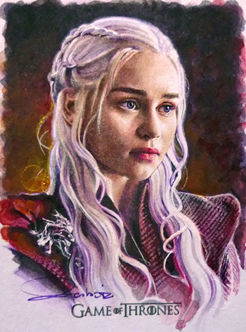 Sketch card featuring Daenerys Targaryen