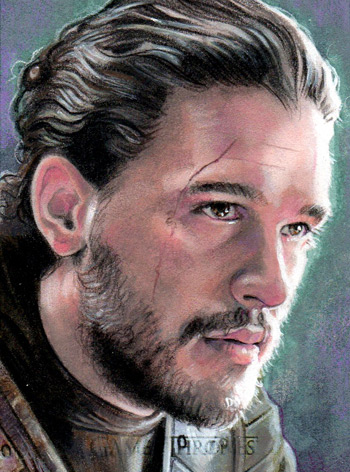 Sketch card featuring Jon Snow