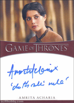Amrita Acharia Quantity Range: 25-50 Inscription Autograph card