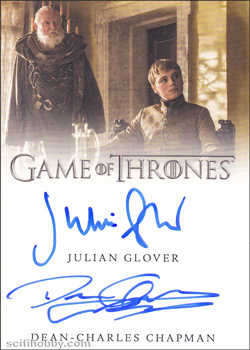 Dean-Charles Chapman and Julian Glover Dual Autograph card