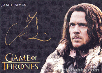 Jamie Sives as Ser Jory Cassel Gold Pen Autograph card
