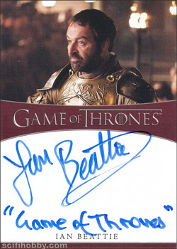 Ian Beattie as Meryn Trant Inscription Autographs -- Only one inscription autograph card per actor/signer included in the Archive Box. Variations selected at random.