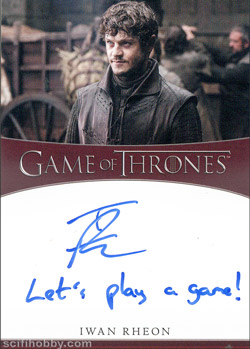 Iwan Rheon as Ramsay Bolton Inscription Autographs -- Only one inscription autograph card per actor/signer included in the Archive Box. Variations selected at random.