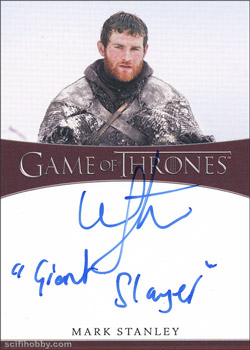 Mark Stanley as Grenn Inscription Autographs -- Only one inscription autograph card per actor/signer included in the Archive Box. Variations selected at random.
