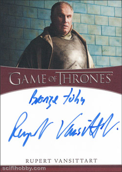 Rupert Vansittart as Yohn Royce Inscription Autographs -- Only one inscription autograph card per actor/signer included in the Archive Box. Variations selected at random.