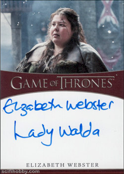 Elizabeth Webster as Walda Bolton Inscription Autographs -- Only one inscription autograph card per actor/signer included in the Archive Box. Variations selected at random.
