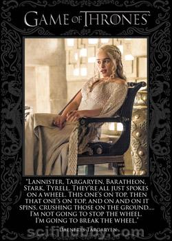 Quotable Game of Thrones Card Rittenhouse Rewards Card