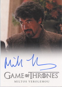 Miltos Yerolemou as Syrio Forel Autograph card