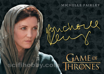 Michelle Fairley Gold Signature Autograph Card 6-Case Incentive