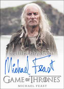 Michael Feast as Aeron Greyjoy Autograph card