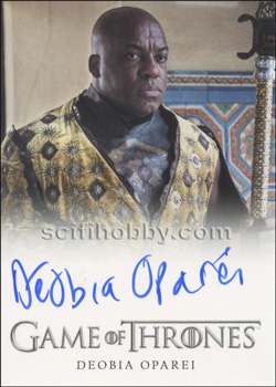 DeObia Oparei as Areo Hotah Autograph card