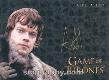 Alfie Allen as Theon Greyjoy Gold Autograph card