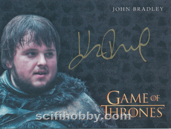 John Bradley as Samwell Tarly Gold Autograph card