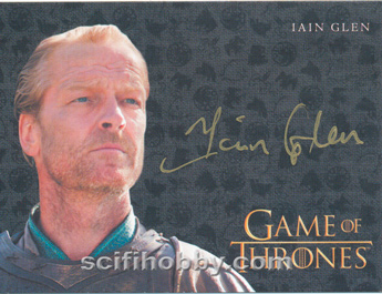 Iain Glen as Ser Jorah Mormont Gold Autograph card