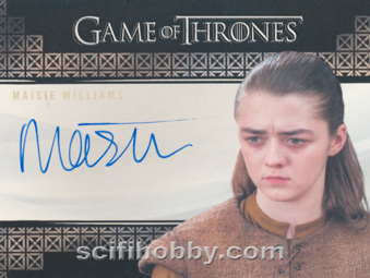 Maisie Williams as Arya Stark Valyrian Autograph card
