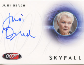Judi Dench Autograph card
