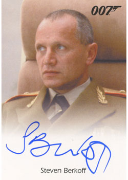 Steven Berkoff Autograph card