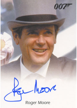 Roger Moore Autograph card