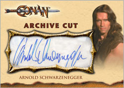 Schwarzenegger cut signature card