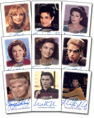 Women of Star Trek autograph cards