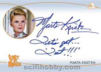 Marta Kristen Inscription Autograph card