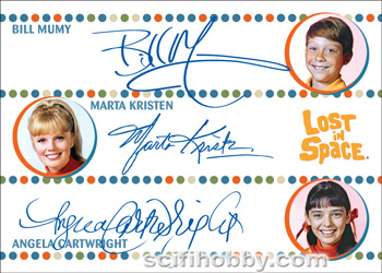 Triple Autograph signed by Bill Mumy, Angela Cartwright and Marta Kristen 2-Set Incentive