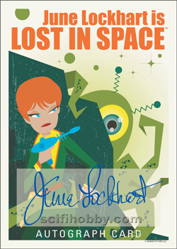June Lockhart Character Art Autograph card