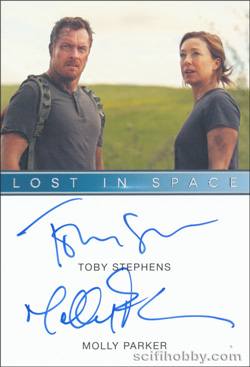 Dual autograph signed by Toby Stephen and Molly Parker 9-Case Incentive Card