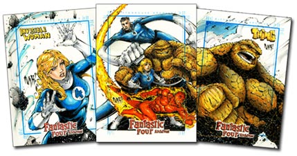 Hand-drawn colored sketches by Nar