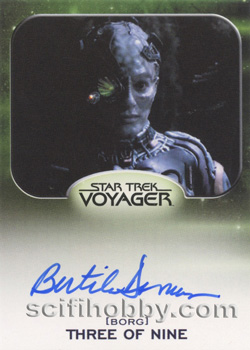 Bertila Damas as Three of Nine Aliens Expansion Autograph card