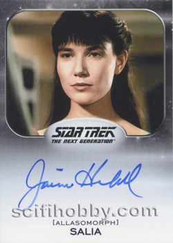 Jaime Hubbard as Salia Aliens Expansion Autograph card