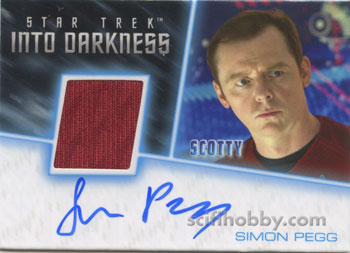 Autograph Relic Card Signed by Simon Pegg 6-Case Incentive