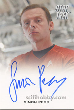 Simon Pegg as Scotty Star Trek Movie Autograph card