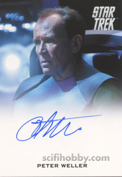 Peter Weller as Admiral Marcus Star Trek Movie Autograph card