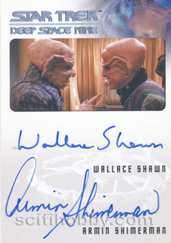 Shimerman/Shawn as Quark/Grand Nagus Zek Autograph card