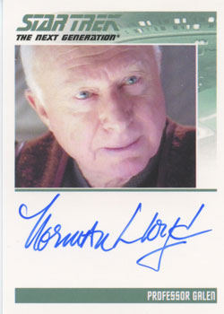 Norman Lloyd as Professor Galen Autograph card