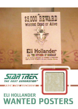 Eli Hollander Wanted Posters Relic card