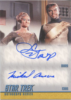 Susan Howard as Mara and Michael Ansara as Kang in Day of the Dove Double Autograph