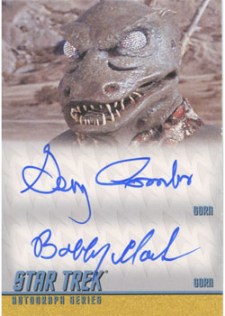 Gary Combs as Gorn and Bobby Clark as Gorn in Arena Double Autograph