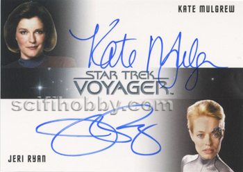 Jeri Ryan /Kate Mulgrew Dual Autograph Card 9-Case Incentive