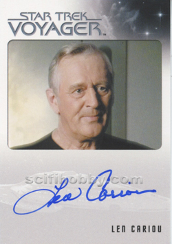 Len Cariou as Vice Admiral Edward Janeway Autograph card