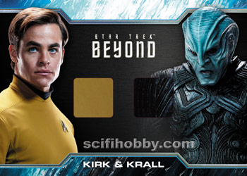 Kirk and Krall Star Trek Uniform Relic card and Pins Cards
