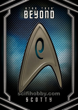 Scotty Star Trek Uniform Relic card and Pins Cards