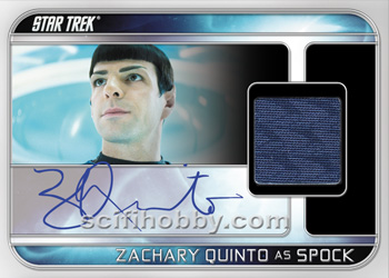 Zachary Quinto as Spock in Star Trek Star Trek Movies Autograph card